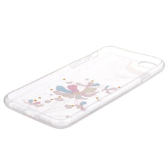 Xcessor Artistic Flower Glossy Flexible TPU case for Apple iPhone 6 / 6S. Transparent / Multicolored