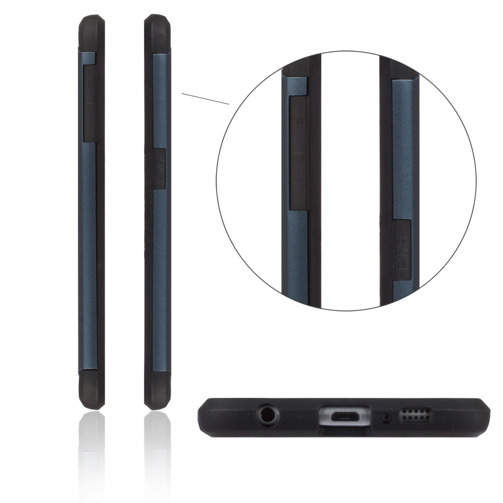 Lilware Angular Armor Hartplastik-Schutzhülle, zweilagig, für Samsung Galaxy S6 SM-G920. Dunkelsilber/Schwarz