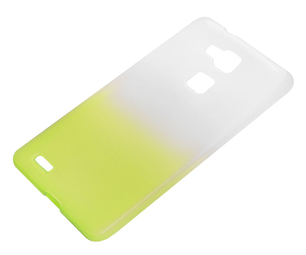 Xcessor Transition Color Flexible TPU Case for Huawei Ascend Mate 7 Phablet. With Gradient Silk Thread Texture. Transparent / Green