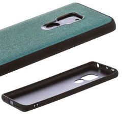 Lilware Canvas Rubberized Texture Plastic Phone Case Compatible with Huawei Mate 20. Greenish Blue