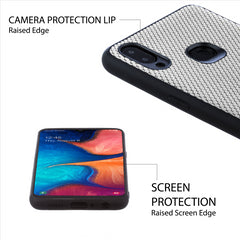 Lilware Canvas X Stofftextur Kunststoff-Telefonhülle für Samsung Galaxy A10S. Hellgrau