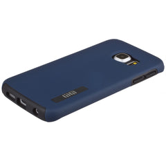 Lilware Smooth Armor Hard Plastic Case for Samsung Galaxy S6 edge SM-G925F. Rugged Dual Layer Protective Cover. Black / Dark Blue