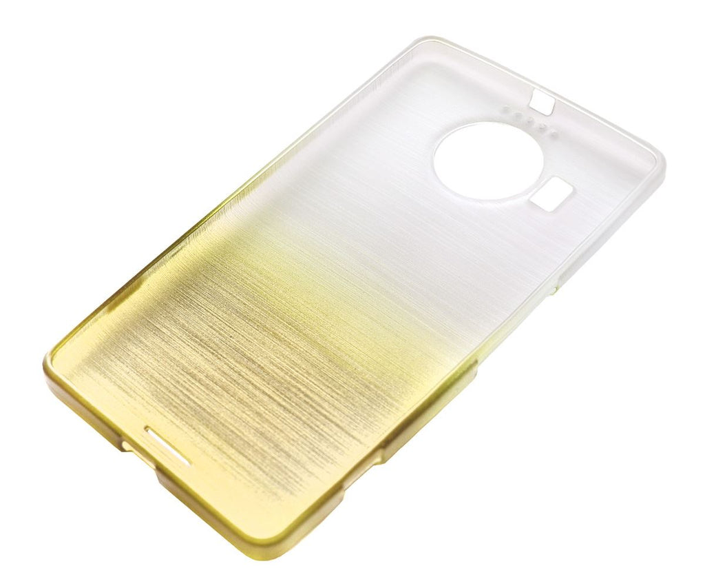 Xcessor Transition Color Flexible TPU Case for Microsoft Lumia 950 XL. With Gradient Silk Thread Texture. Transparent / Gold