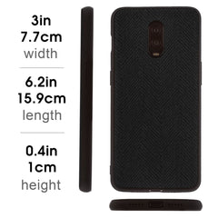 Lilware Canvas Z Rubberized Texture Plastic Phone Case for OnePlus 6T. Black