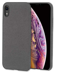 Lilware Schutzhülle für Apple iPhone XR, weicher Stoff, strukturierter Kunststoff, Grau