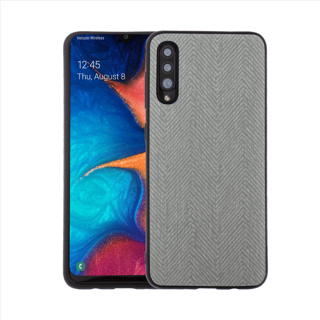 Lilware Canvas Z Rubberized Texture Plastic Phone Case for Samsung Galaxy A50/A50S. Dark Grey