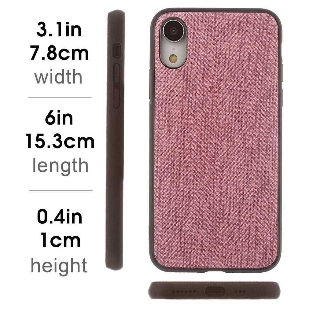 Lilware Canvas Z Rubberized Texture Plastic Phone Case for Apple iPhone XR. Pink