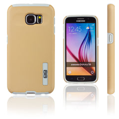 Lilware Smooth Armor Hard Plastic Case for Samsung Galaxy S6 SM-G920. Rugged Dual Layer Protective Cover. Black / Golden Color