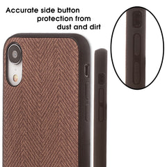 Lilware Canvas Z Rubberized Texture Plastic Phone Case for Apple iPhone XR. Brown