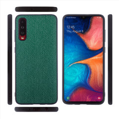 Lilware Canvas Z Rubberized Texture Plastic Phone Case for Samsung Galaxy A70/A70S. Green