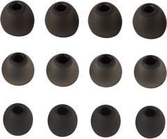 Xcessor (S/M/L) 6 Pairs (12 Pieces) of Silicone Replacement In Ear Earphone S/M/L Size Earbuds. Bicolor. Black / Black