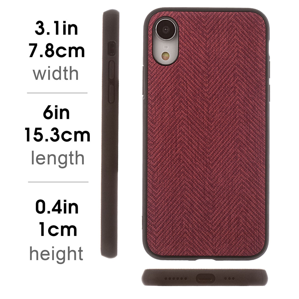 Lilware Canvas Z Rubberized Texture Plastic Phone Case for Apple iPhone XR. Dark Pink