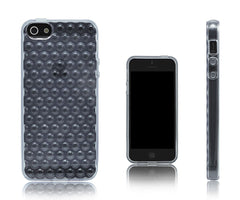 Xcessor Bubbles Flexible TPU Case for Apple iPhone 5/5S - Grey/Transparent