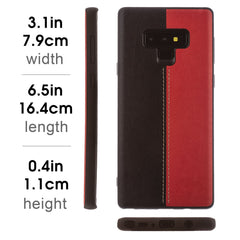Lilware Bicolor PU Leather Phone Case for Samsung Galaxy Note 9. Red / Black