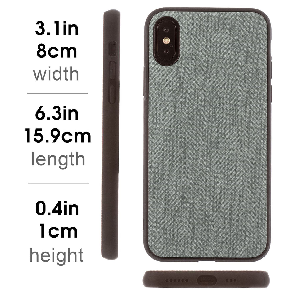 Lilware Canvas Z Rubberized Texture Plastic Phone Case for Apple iPhone XS Max. Grey