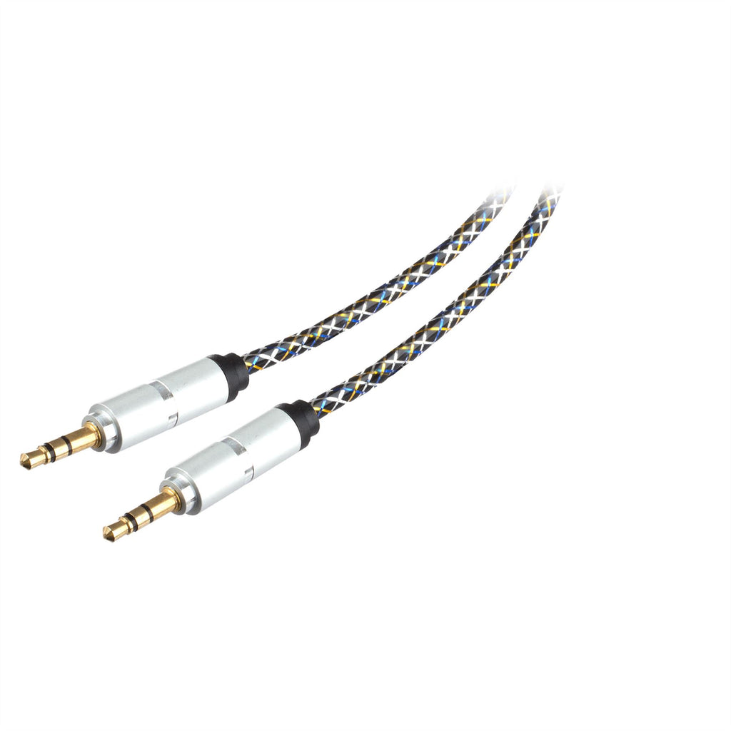 Lilware Rubberized Coiled Spring Auxiliary 3.5mm Audio Male To Male Cable For Multimedia Devices - Silver