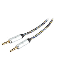 Lilware Rubberized Coiled Spring Auxiliary 3.5mm Audio Male To Male Cable For Multimedia Devices - Silver