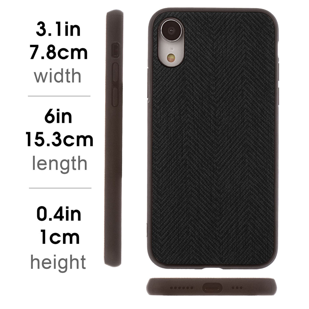 Lilware Canvas Z Rubberized Texture Plastic Phone Case for Apple iPhone XR. Black