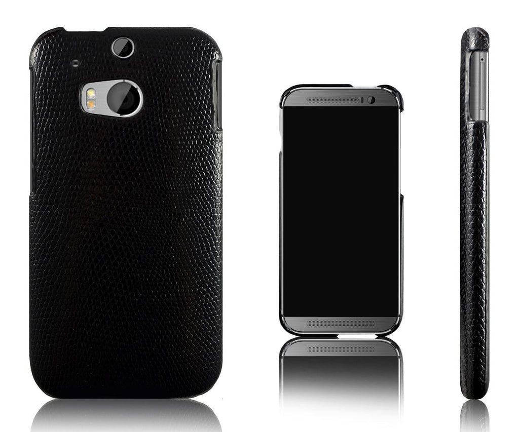 Xcessor Snake Skin Effect Hard Plastic Case for HTC One M8 - Black