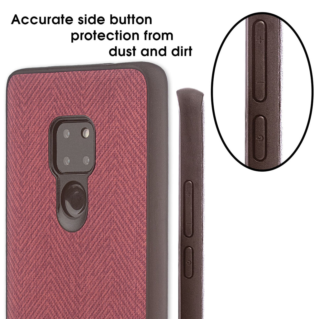 Lilware Canvas Z Rubberized Texture Plastic Phone Case Compatible with Huawei Mate 20. Dark Pink