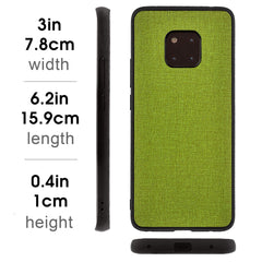 Lilware Canvas Rubberized Texture Plastic Phone Case Compatible with Huawei Mate 20 Pro. Green