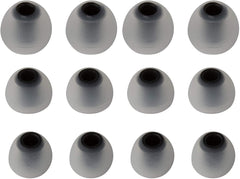 Xcessor (S/M/L) 6 Pairs (12 Pieces) of Silicone Replacement In Ear Earphone S/M/L Size Earbuds. Bicolor. Transparent / Black