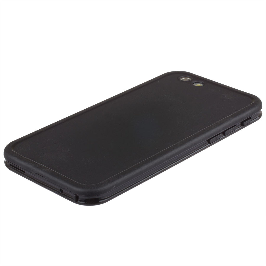 Xcessor Two Part Flip Open Flexible TPU Case for Apple iPhone 6 6S. Back and Front Protection. Transparent / Black