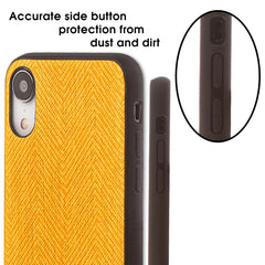 Lilware Canvas Z Rubberized Texture Plastic Phone Case for Apple iPhone XR. Yellow