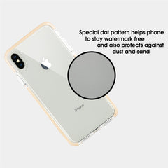 Xcessor Clear Hybrid TPU-Telefonhülle für Apple iPhone XS Max. Mit stoßdämpfender innerer Gummischicht an den Kanten. Klar / Pastell-Pfirsich