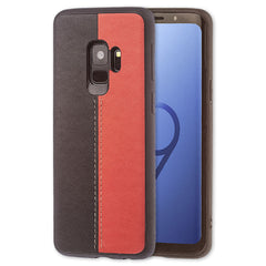 Lilware Zweifarbige PU-Leder-Handyhülle für Samsung Galaxy S9. Rot / Schwarz