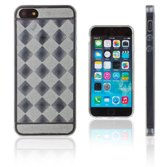 Xcessor Checkered Diamond Glossy Flexible TPU case for Apple iPhone SE / 5 / 5S. Transparent