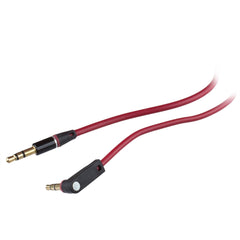 Lilware Set of 3 Rubberized Stereo Auxiliary 3.5mm Cord Audio Male To Male Cables For Multimedia Devices - Red
