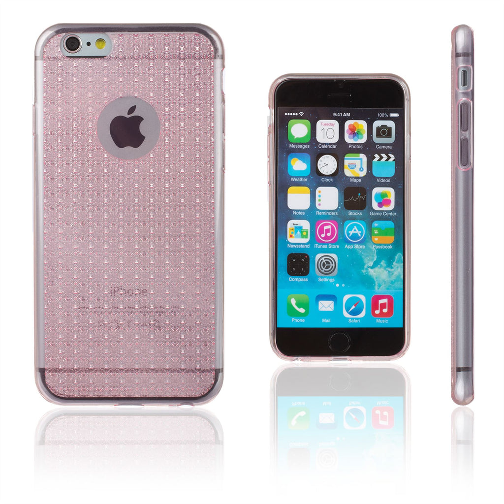 Xcessor Crystal Shine Glossy Flexible TPU case for Apple iPhone 6 Plus / 6S Plus. Transparent / Pink