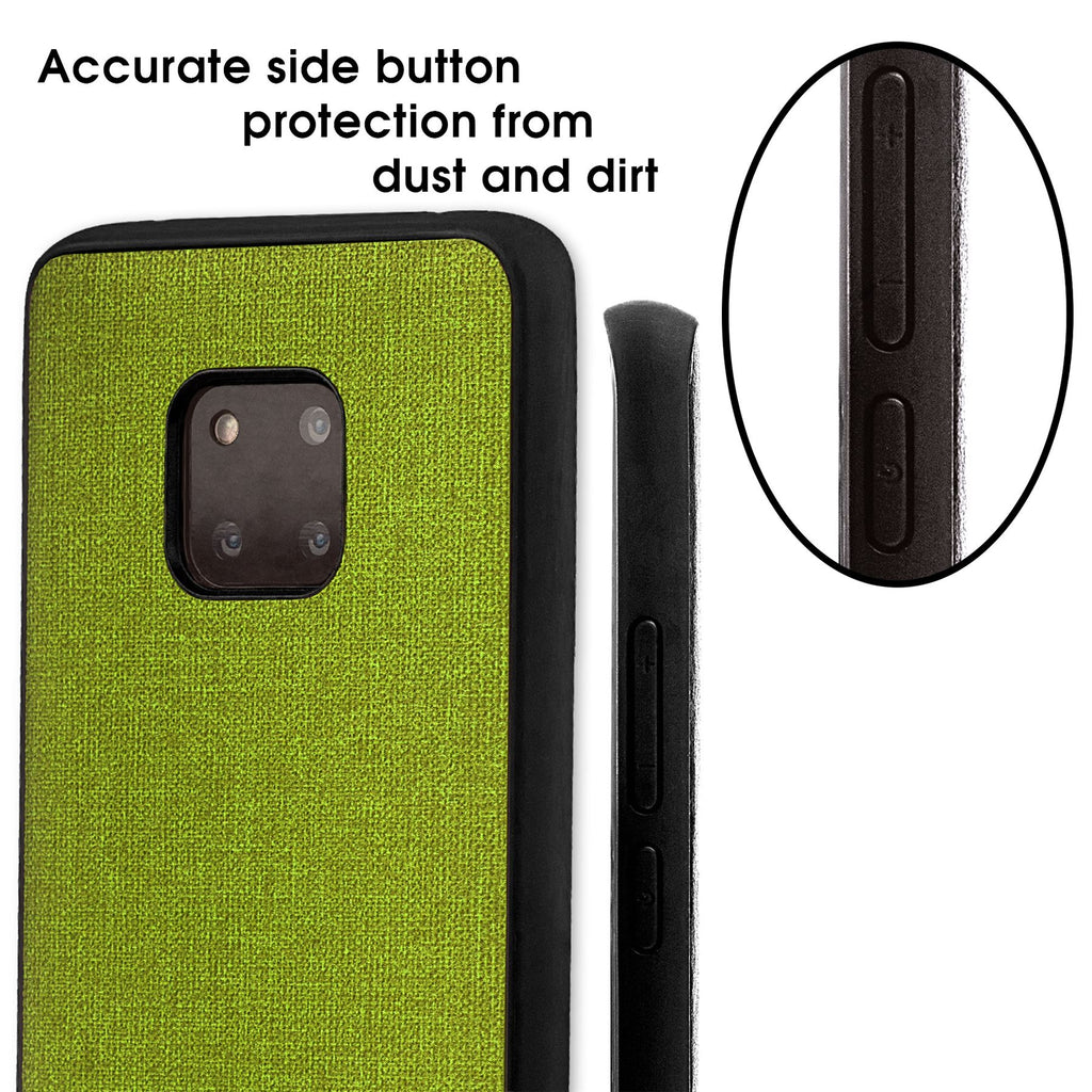 Lilware Canvas Rubberized Texture Plastic Phone Case Compatible with Huawei Mate 20 Pro. Green