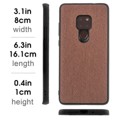 Lilware Canvas Z Rubberized Texture Plastic Phone Case Compatible with Huawei Mate 20. Brown