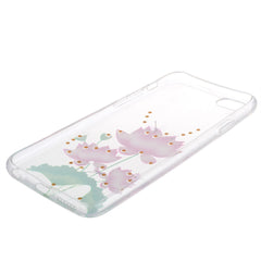 Xcessor Flower With Dragonfly Glossy Flexible TPU case for Apple iPhone 6 / 6S. Transparent / Multicolored