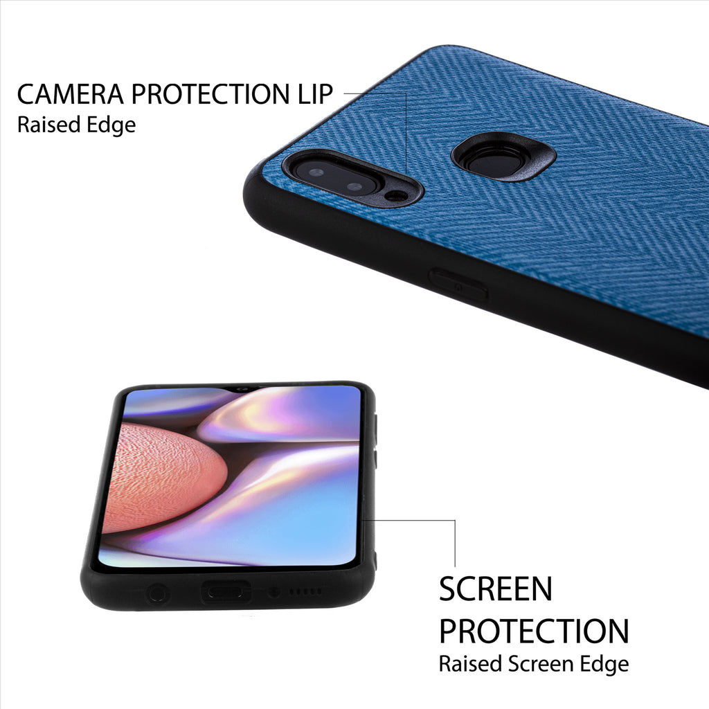 Lilware Canvas Z Rubberized Texture Plastic Phone Case for Samsung Galaxy A10S. Blue