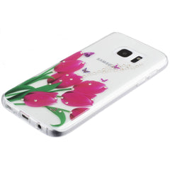 Xcessor Tulips Glossy Flexible TPU case for Samsung Galaxy S7 SM-G930. Transparent / Multicolored