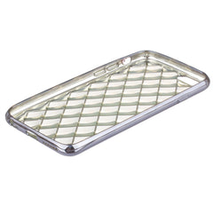 Xcessor Convex Checkered Glossy Flexible TPU case for Apple iPhone 6 Plus / 6S Plus. Transparent / Black