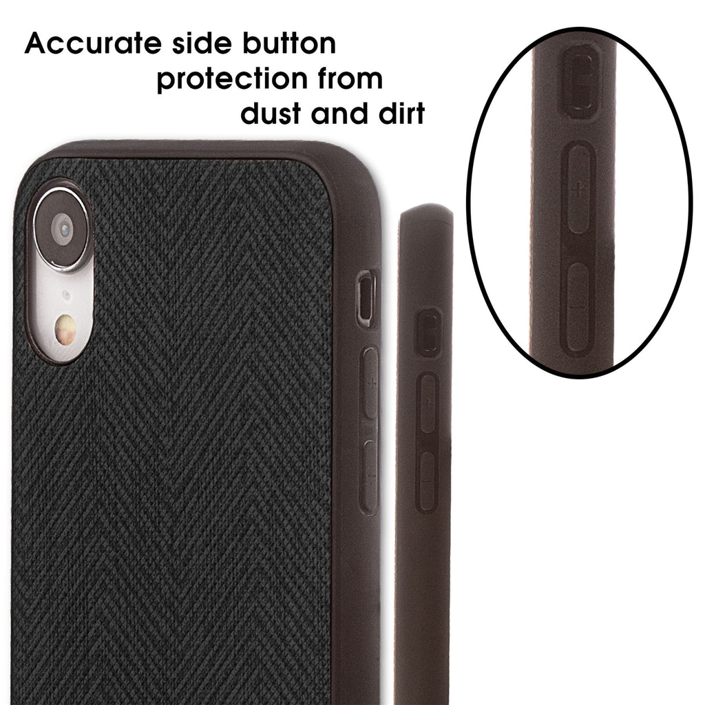 Lilware Canvas Z Rubberized Texture Plastic Phone Case for Apple iPhone XR. Black