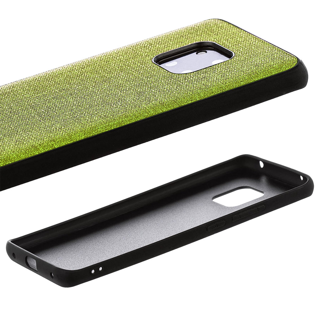 Lilware Canvas Rubberized Texture Plastic Phone Case Compatible with Huawei Mate 20 Pro. Green