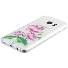 Xcessor Flower With Dragonfly Glossy Flexible TPU case for Samsung Galaxy S7 SM-G930. Transparent / Multicolored