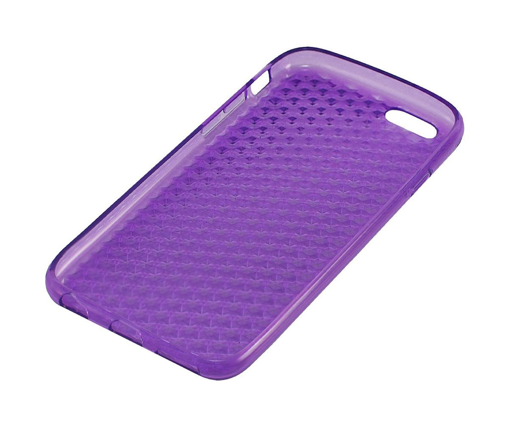 Xcessor Diamond - Flexible TPU Gel Case For Apple iPhone 6. Purple / Transparent