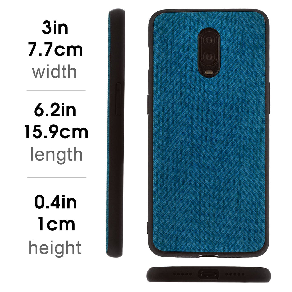 Lilware Canvas Z Rubberized Texture Plastic Phone Case for OnePlus 6T. Blue