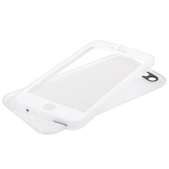 Xcessor Two Part Flip Open Flexible TPU Case for Apple iPhone 6 Plus and 6S Plus. Back and Front Protection. Transparent / White