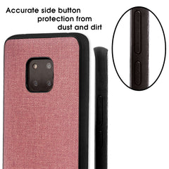 Lilware Canvas Rubberized Texture Plastic Phone Case Compatible with Huawei Mate 20 Pro. Pink