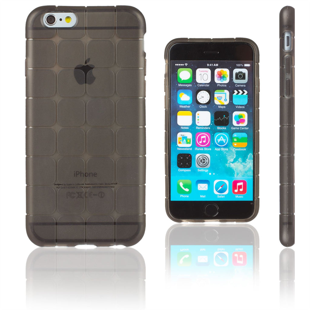 Xcessor Octagon Flexible TPU Case for Apple iPhone 6 6S. Grey / Semi-transparent