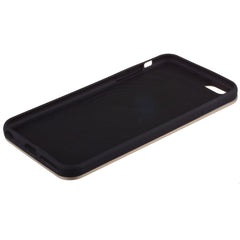 Lilware Armor Hard Plastic Case for Apple iPhone 6 Plus and 6S Plus. Glossy Dual Layer Protective Cover With Kickstand and Credit / Business Card Secret Slot. Golden Color