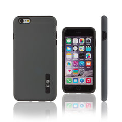 Lilware Smooth Armor Hard Plastic Case for Apple iPhone 6 Plus and 6S Plus. Rugged Dual Layer Protective Cover. Black / Grey