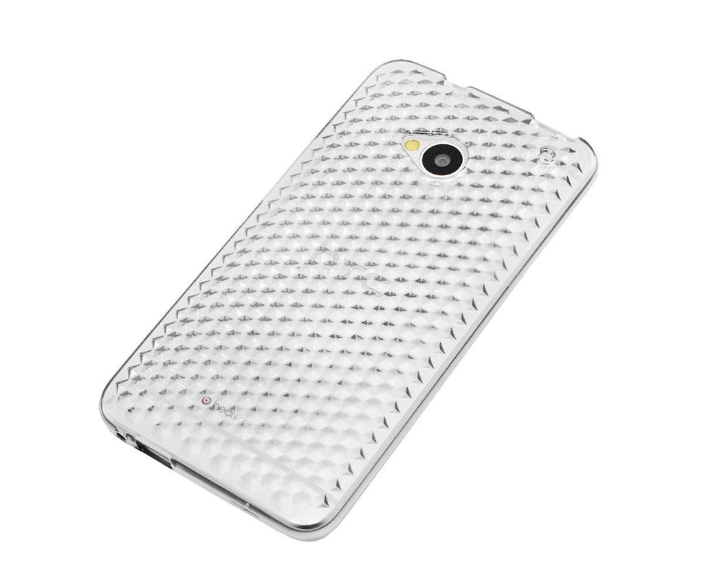 Xcessor Diamond - Flexible TPU Gel Case For HTC One (M7). Transparent